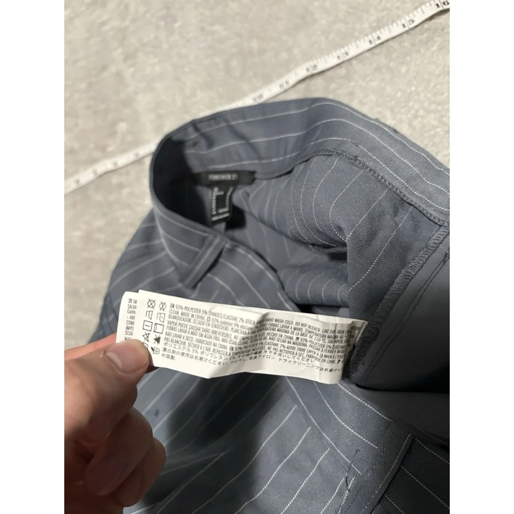 New Forever 21 High Waist Pleated Women's Gray Dress Pants Size Large Wide Leg - Picture 8 of 8